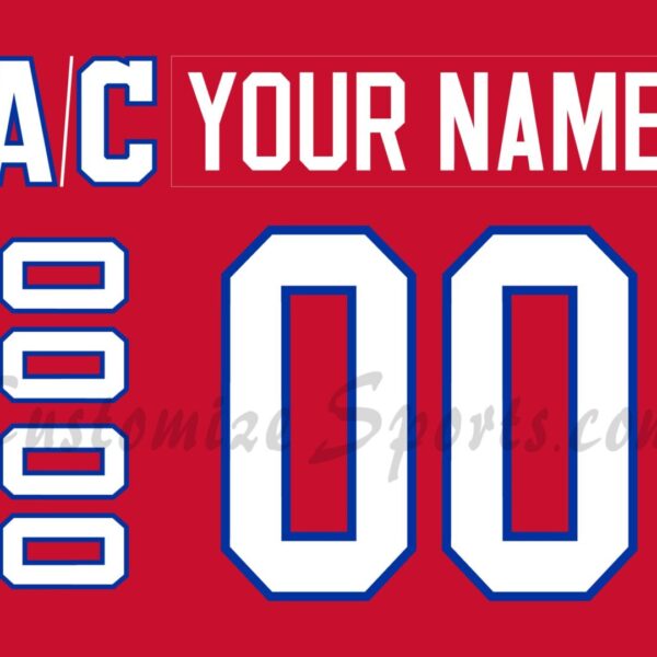 Washington Capitals Customized Number Kit For 1981-1982 Away Jersey
