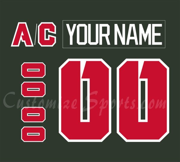 Washington Capitals Customized Number Kit For 2020 Military Jersey