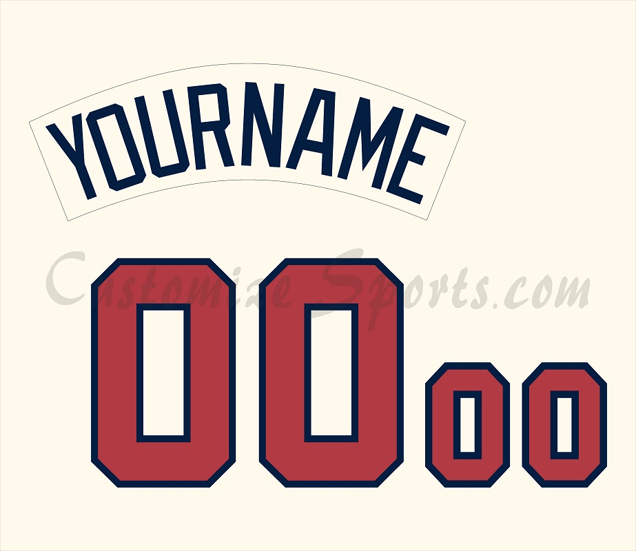 Baseball Atlanta Braves Customized Number Kit for 2012-2013 Home Alternate  Jersey – Customize Sports