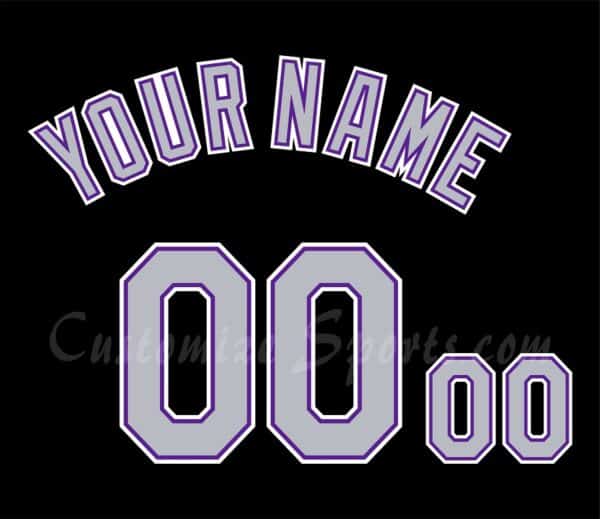 Baseball Colorado Rockies Customized Number Kit for 2005-2012 Black Alternate Jersey