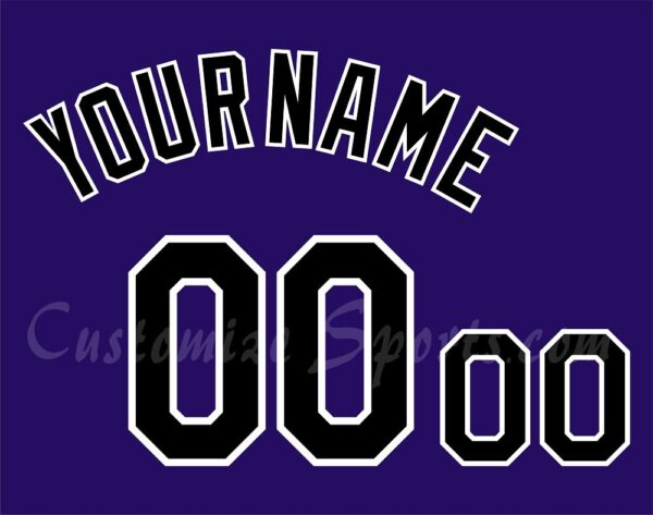 Baseball Colorado Rockies Customized Number Kit for 2017-Present Alternate Purple Jersey