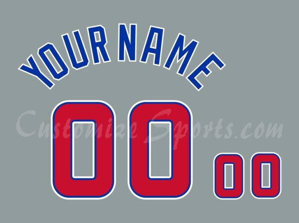 Baseball Chicago Cubs Customized Number Kit for 1995-1996 Road Jersey