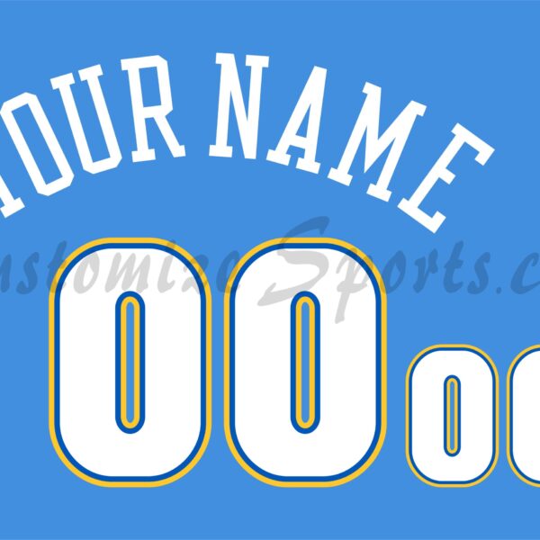 Basketball Denver Nuggets Customized Number Kit for 2003-2008 Road Jersey