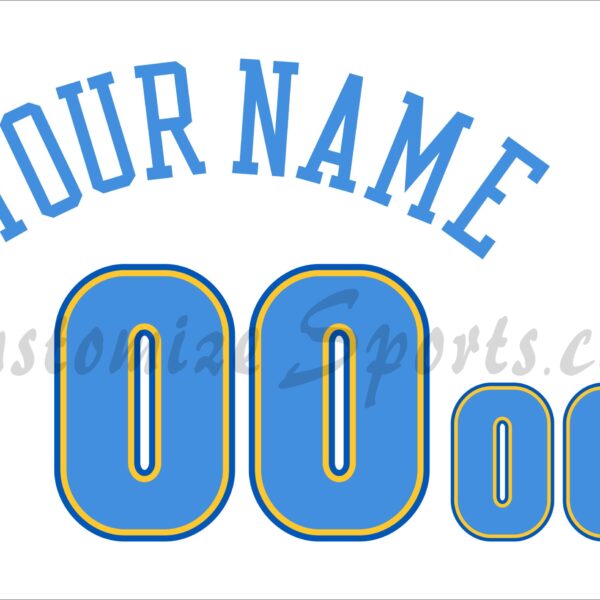 Basketball Denver Nuggets Customized Number Kit for 2008-2015 Home Jersey