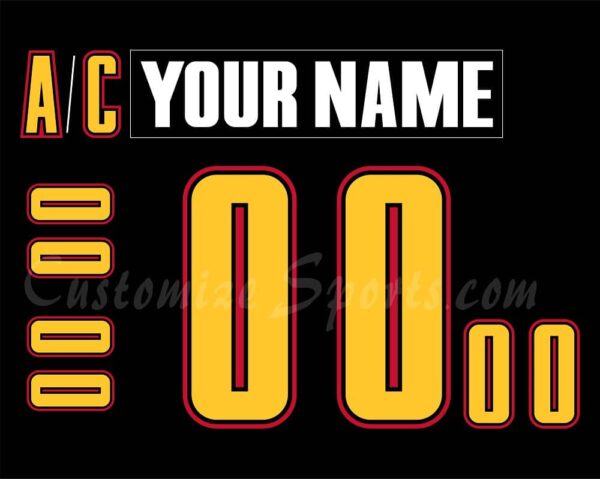Columbia Inferno Customized Number Kit for 2006-2008 Black Jersey