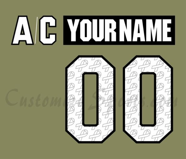 Ottawa Senators Customized Number Kit For 2022 Military Jersey