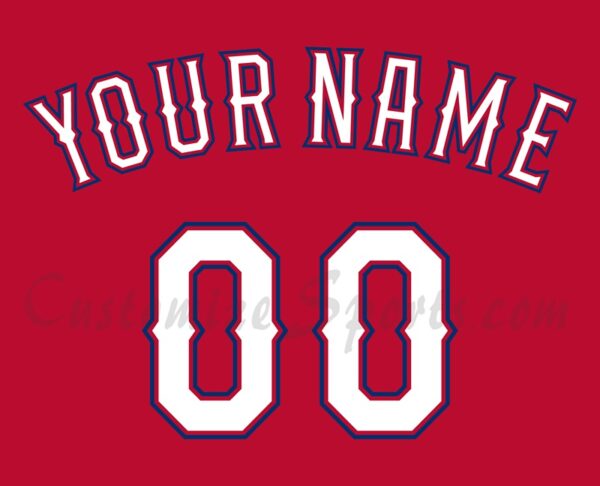 Baseball Texas Rangers Customized Number Kit For 2016-2019 Alternate Red Jersey