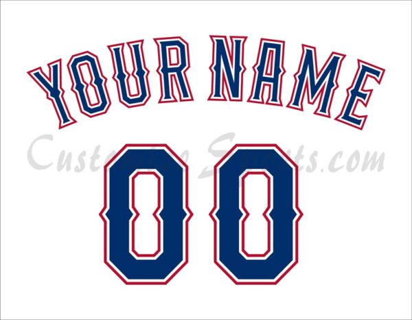 Baseball Texas Rangers Customized Number Kit For 2016-2019 Home Jersey