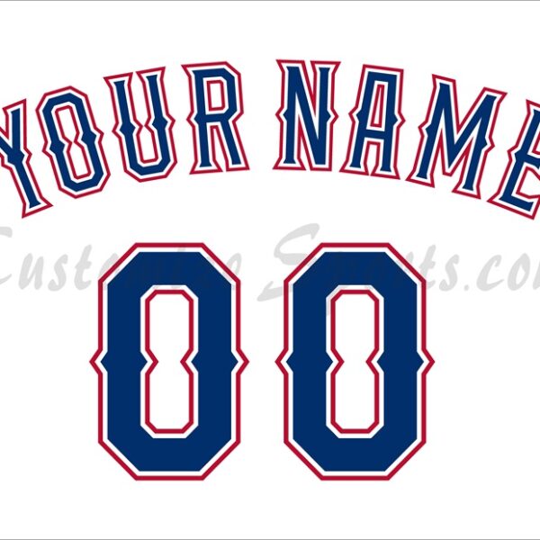 Baseball Texas Rangers Customized Number Kit For 2016-2019 Home Jersey