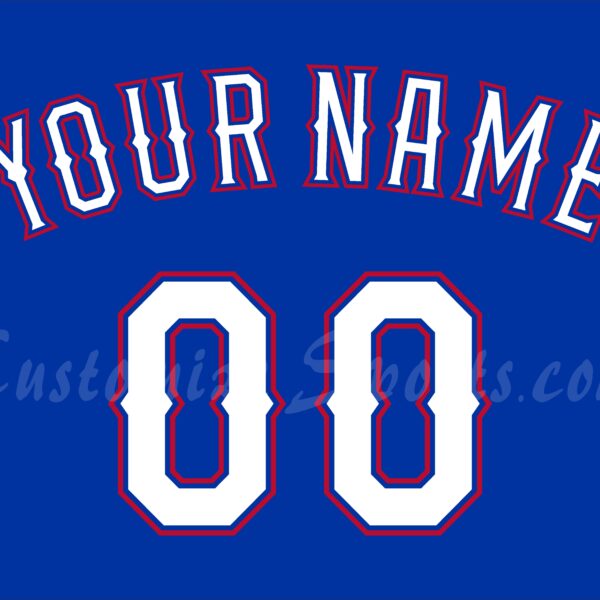 Baseball Texas Rangers Customized Number Kit For 2016-2019 Alternate Blue Jersey