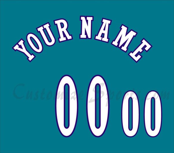 Basketball Charlotte Hornets Customized Number Kit For 1989-2002 Road Jersey