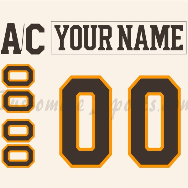 Boston Bruins Customized Number Kit For Centennial 2023-2024 3rd Jersey