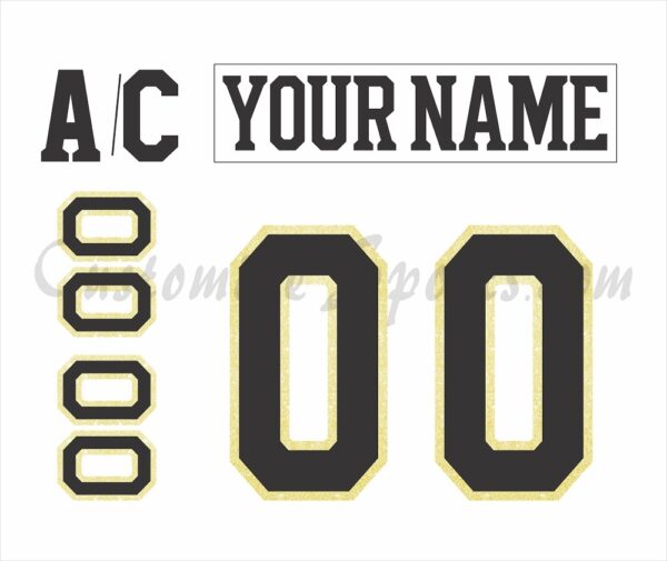 Boston Bruins Customized Number Kit For Centennial 2023-2024 Away Jersey