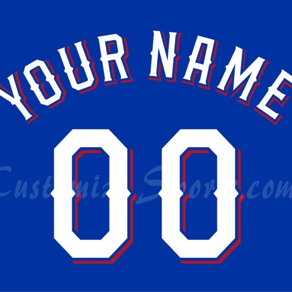 Baseball Texas Rangers Customized Number Kit for 2020-2023 Alternate Blue Jersey
