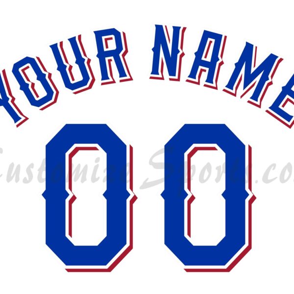 Baseball Texas Rangers Customized Number Kit for 2020-2023 Home White Jersey