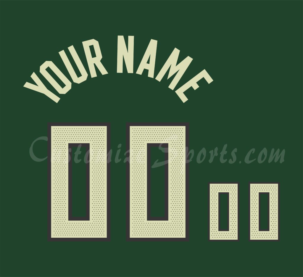 Basketball Milwaukee Bucks Customized Number Kit for 20202021 Earned