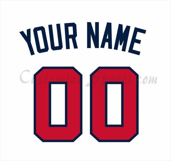 Baseball Atlanta Braves Customized Number Kit for 2019-2023 Home Jersey