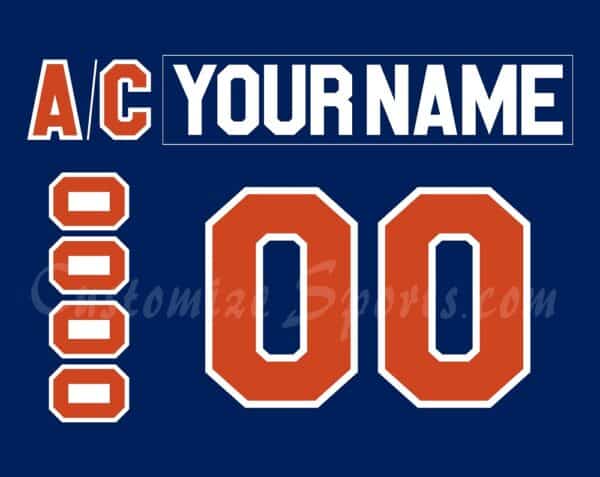 Edmonton Oilers Customized Number Kit For 1979-1980 Away Jersey