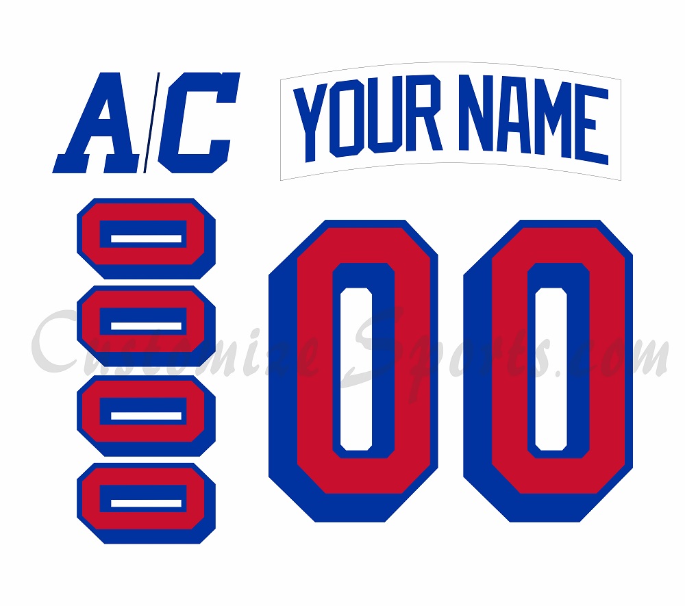 New York Rangers Customized Number Kit For 2024 Stadium Series Jersey