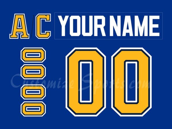 St Louis Blues Customized Number Kit For 2007-2014 Home Jersey