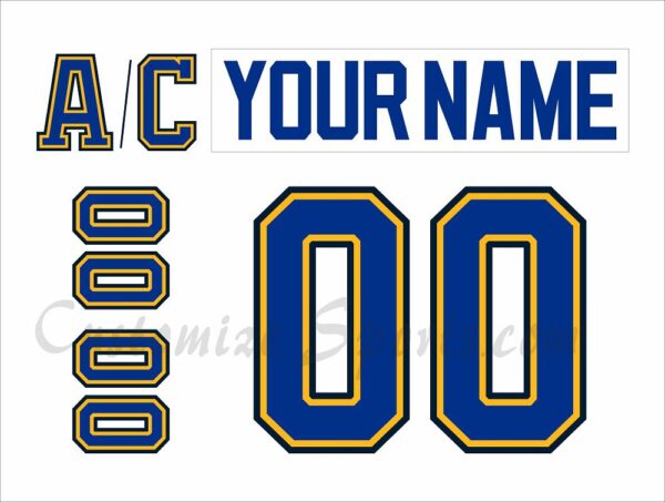 St Louis Blues Customized Number Kit For 2007-2014 Away Jersey