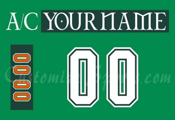 Indy Fuel Customized Number Kit for 2024 St Patrick's Day Jersey