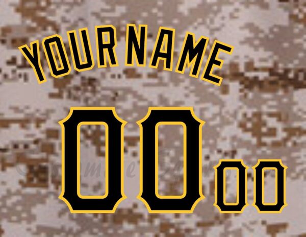 Baseball Pittsburgh Pirates Customized Number Kit for 2016-2017 Military Jersey