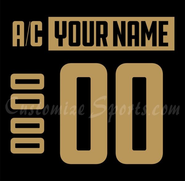 Vancouver Warriors Customized Number Kit For 2021-Present Away Jersey