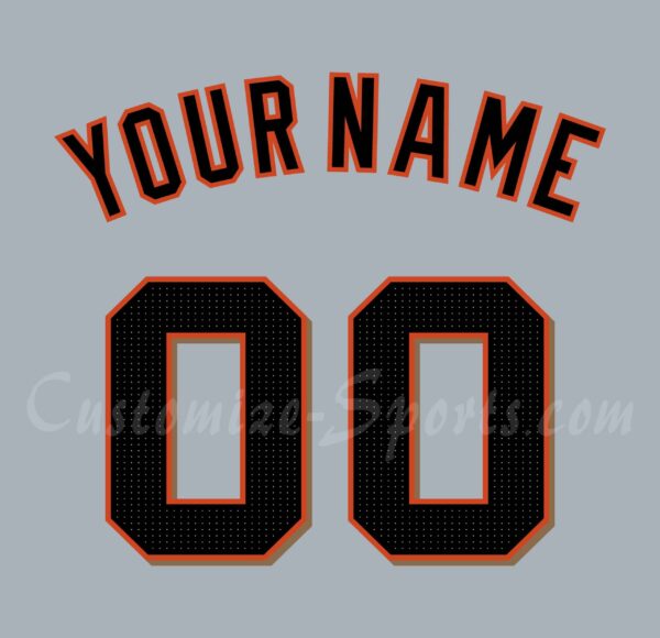 Baseball San Francisco Giants Customized Number Kit For 2024-Present Road Jersey