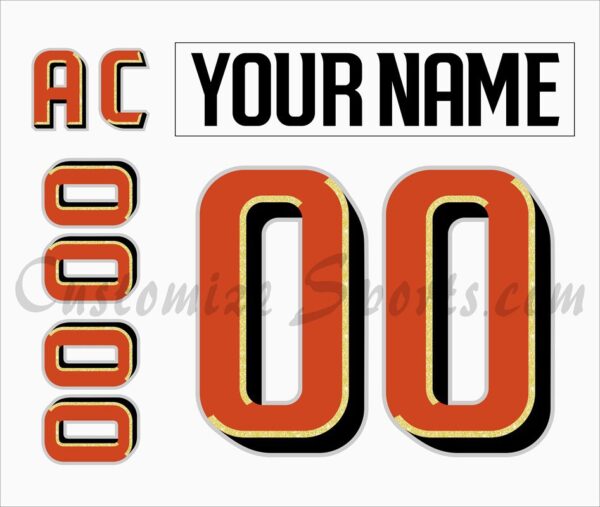 Anaheim Ducks Customized Number Kit for 2024-Present Away Jersey