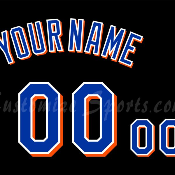 Baseball New York Mets Customized Number Kit for 2012-2015 Black Alternate Jersey