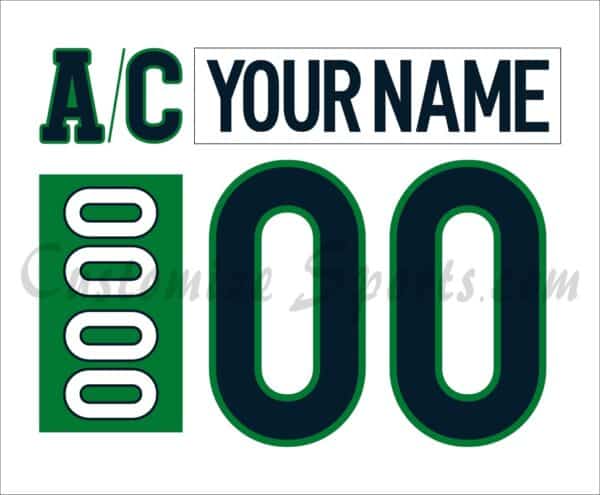 Maine Mariners Customized Number Kit for 2018-2021 Away Jersey