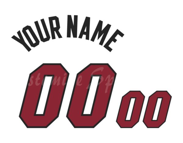Basketball Miami Heat Customized Number Kit For 1999-2009 Home Jersey
