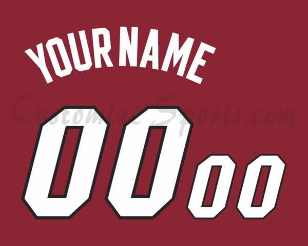 Basketball Miami Heat Customized Number Kit For 2001-2009 Alt Jersey