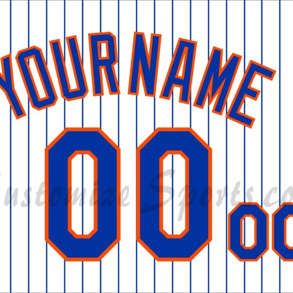 Baseball New York Mets Customized Number Kit for 2021-2023 Home Jersey