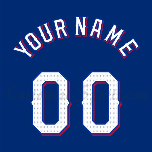 Baseball Texas Rangers Customized Number Kit for 2024 Alt Blue Jersey