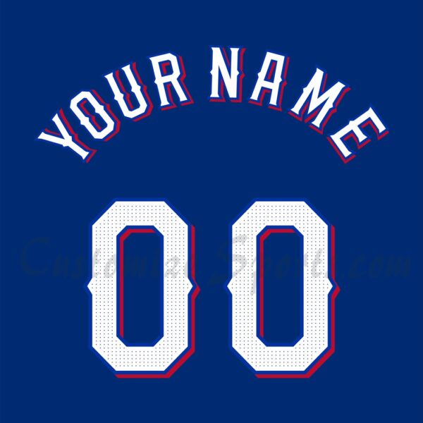 Baseball Texas Rangers Customized Number Kit for 2024 Alt Blue Jersey