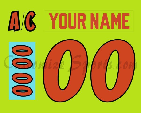 Cincinnati Cyclones Customized Number Kit for 2024 Scooby Doo Jersey