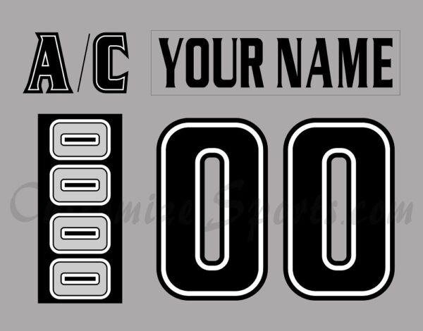 Hull Olympiques Customized Number Kit For 2001-2002 Grey Jersey