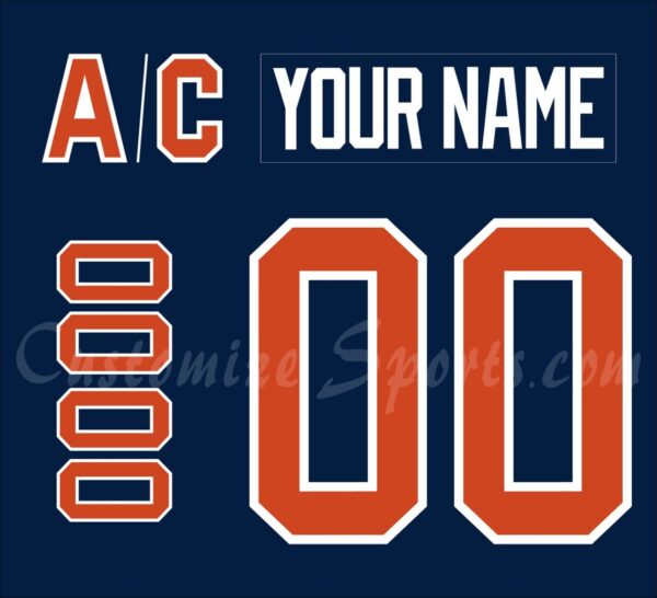 Kamloops Blazers Customized Number Kit For 2021-present Navy Jersey