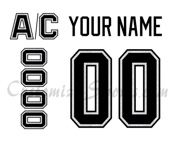 Los Angeles Kings Customized Number Kit For 2024-Present Away Jersey