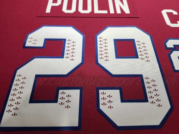 PWHL Montreal Victoire Customized Number Kit For 2024-Present Home Jersey - Image 3