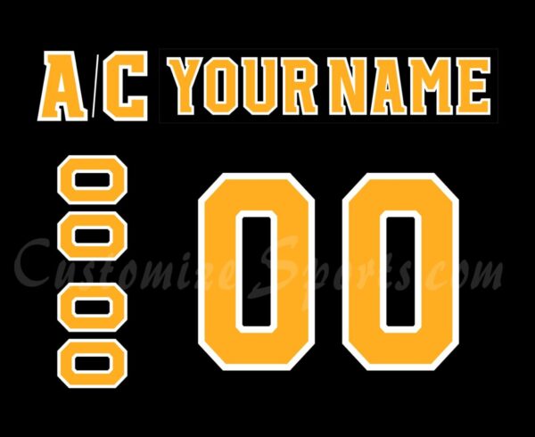Boston Bruins Customized Number Kit For 2009-2010 3rd Jersey