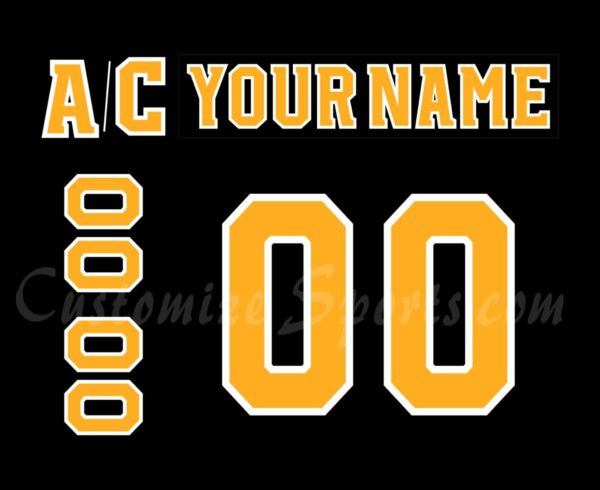 Boston Bruins Customized Number Kit For 2010-2012 3rd Jersey