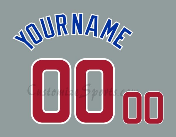 Baseball Chicago Cubs Customized Number Kit for 2024 Road Jersey