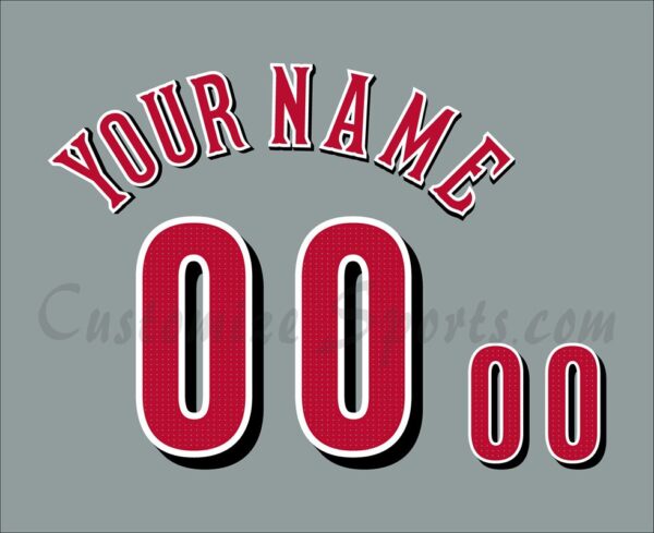 Baseball Cincinnati Reds Customized Number Kit for 2024 Road jersey