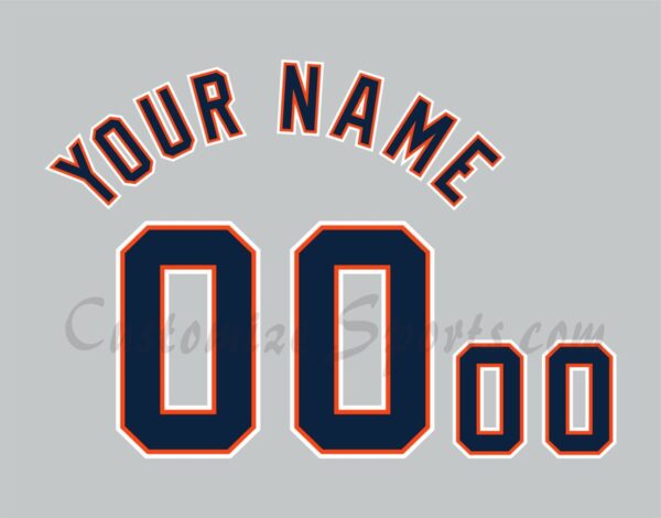 Baseball Detroit Tigers Customized Number Kit For 2024-Present Road Jersey