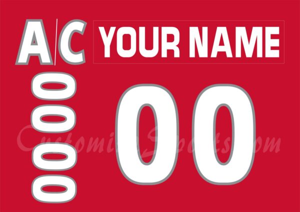 Dubuque Fighting Saints Customized Number Kit for 2010-2019 Red Jersey