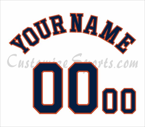 Baseball Houston Astros Customized Number Kit for 2021-Present Home Jersey