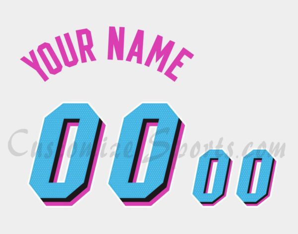 Basketball Miami Heat Customized Number Kit for 2017-2018 City Jersey